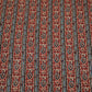 Brick Red & Black Handblock Cotton Fabric 23445