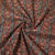 Brick Red & Black Handblock Cotton Fabric 23445