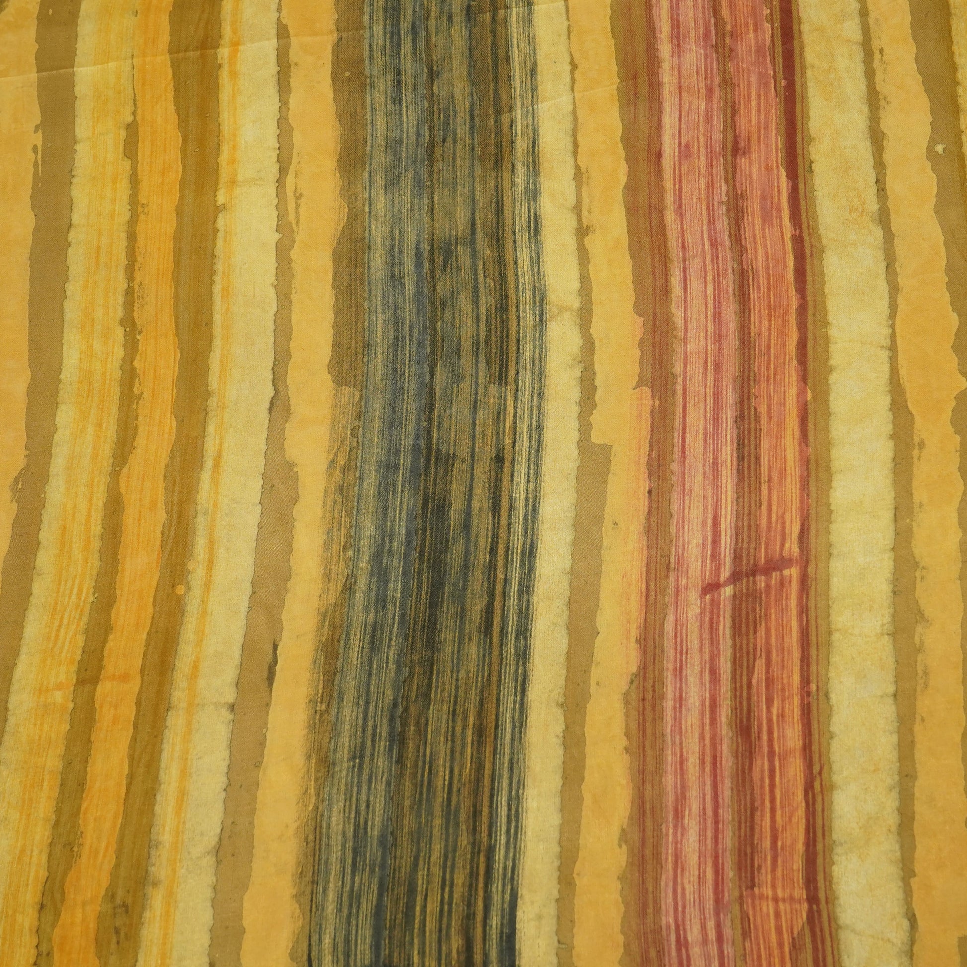 Brown & Multicolor Stripes Modal Satin Fabric 23611