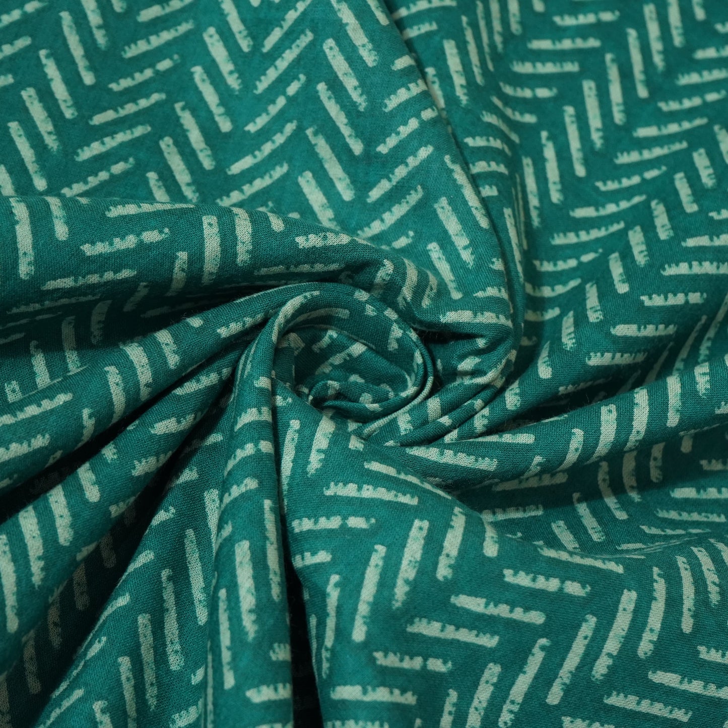 Sea Green Handblock Cotton Fabric 23432