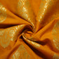 Mustard Golden Zari Kattan Silk Fabric 21875