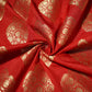 Red Golden Zari Kattan Silk Fabric 21873