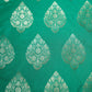 Green Golden Zari Kattan Silk Fabric 21874