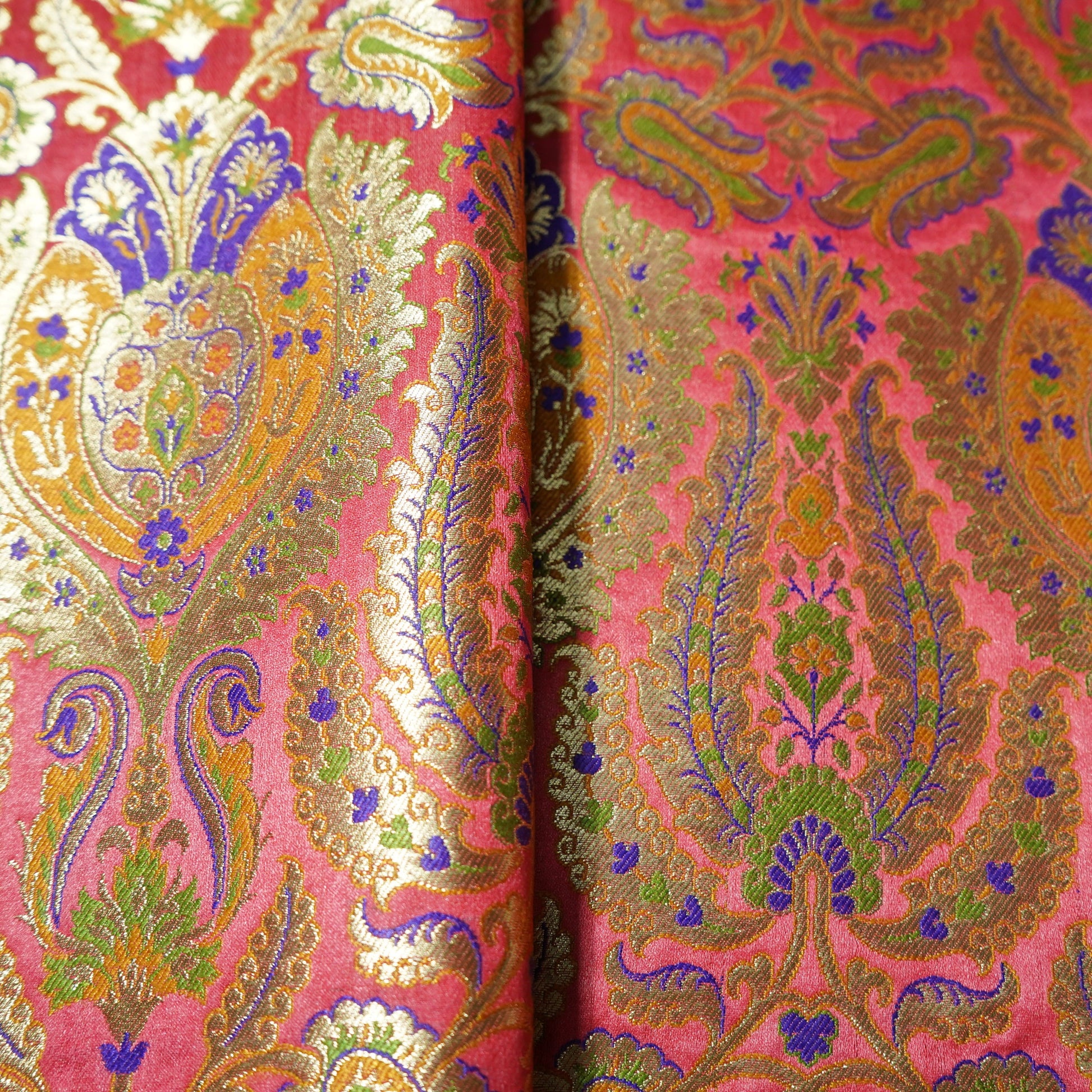 Pink Khinkhwab Brocade Fabric 21919