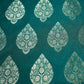 Dark Green Golden Zari Kattan Silk Fabric 21869