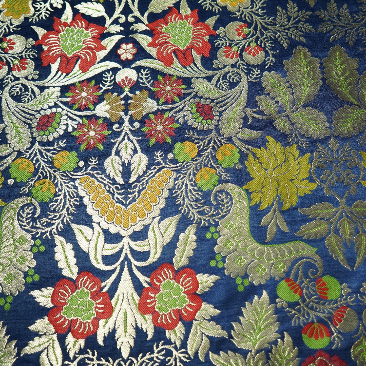 Blue Khinkhwab Brocade Fabric 21914