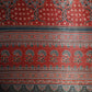 Red Ajrakh Print Mashru Silk Fabric 21886