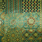 Green Ajrakh Print Mashru Silk Fabric 21892