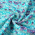 Sky Blue Floral Print Gota Work Cambric Cotton