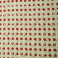 Peach Pink Red Polka Dot Print Gota Work Cambric Cotton