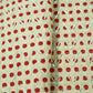 Peach Pink Red Polka Dot Print Gota Work Cambric Cotton