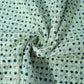 Light Cream Blue Polka Dot Print Gota Work Cambric Cotton