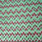 Green Pink Chevron Print Gota Work Cambric Cotton