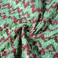 Green Pink Chevron Print Gota Work Cambric Cotton