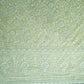 Premium  Cream Floral Sequence Embroidery Georgette Chikankari Fabric