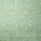 Premium  Cream Heavy Paisley Sequence Embroidery Georgette Chikankari Fabric