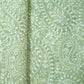 Premium  Cream Heavy Paisley Sequence Embroidery Georgette Chikankari Fabric