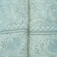 Premium  OffWhite Paisley Sequence Embroidery Georgette Chikankari Fabric