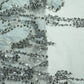 Grey Handwork Bead Imported Floral Sequence Embroidery Net Fabric