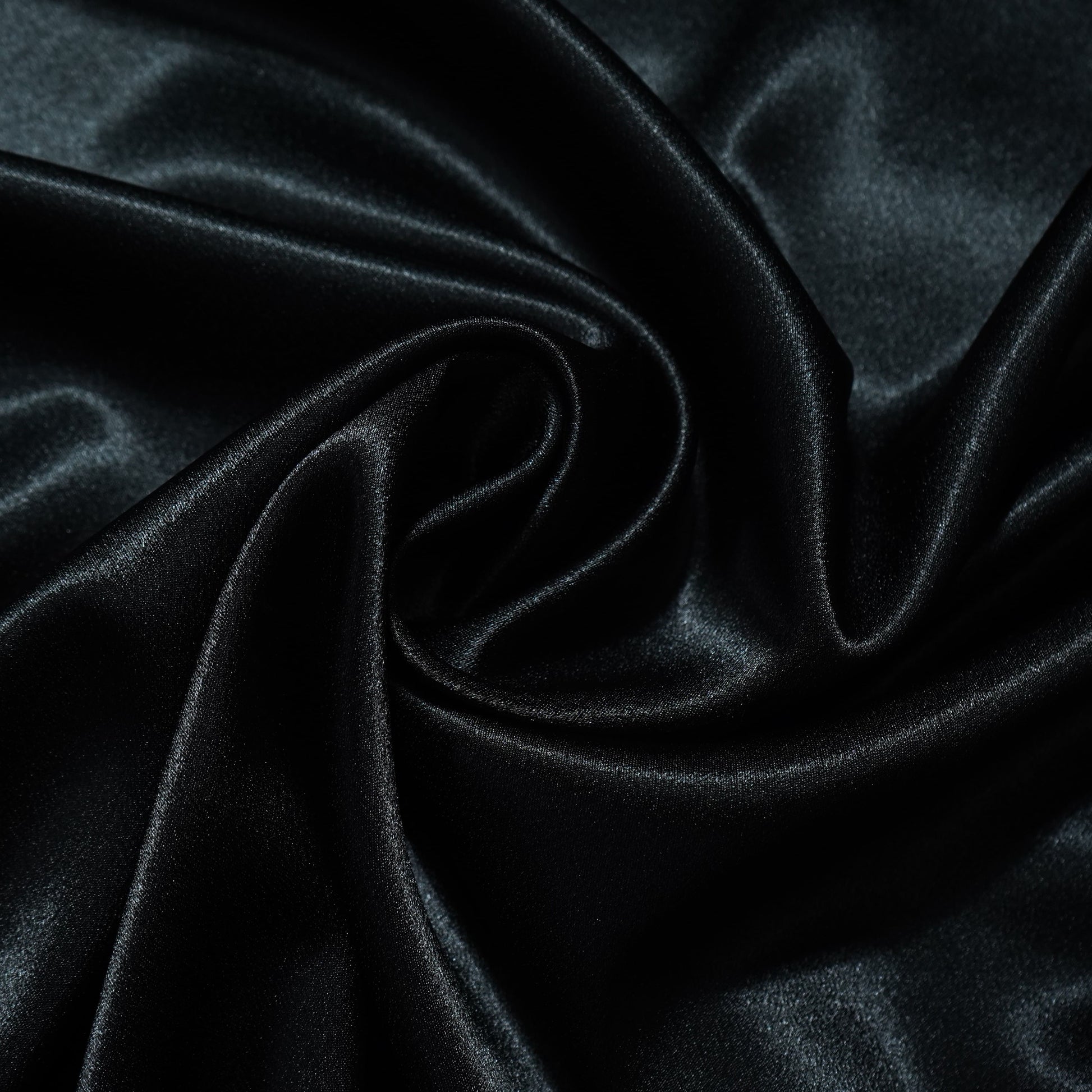 Black Solid Soft Satin Fabric 21903