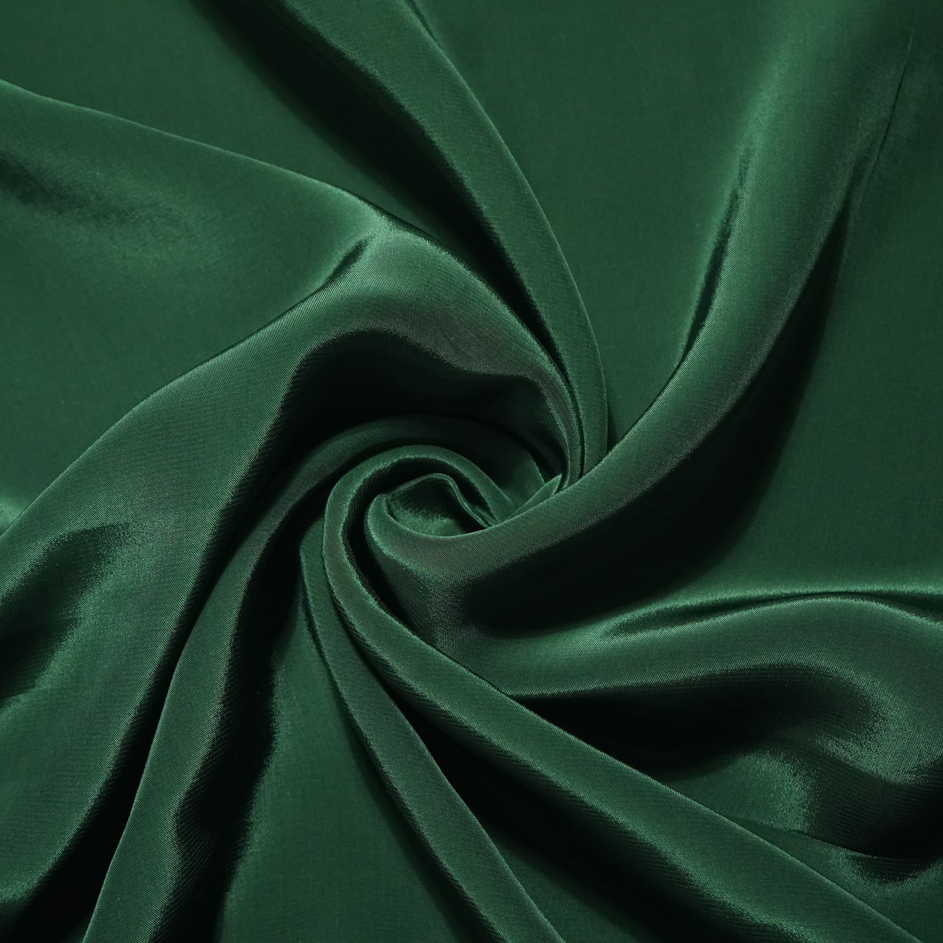 Dark Green Solid Natural Crepe Fabric