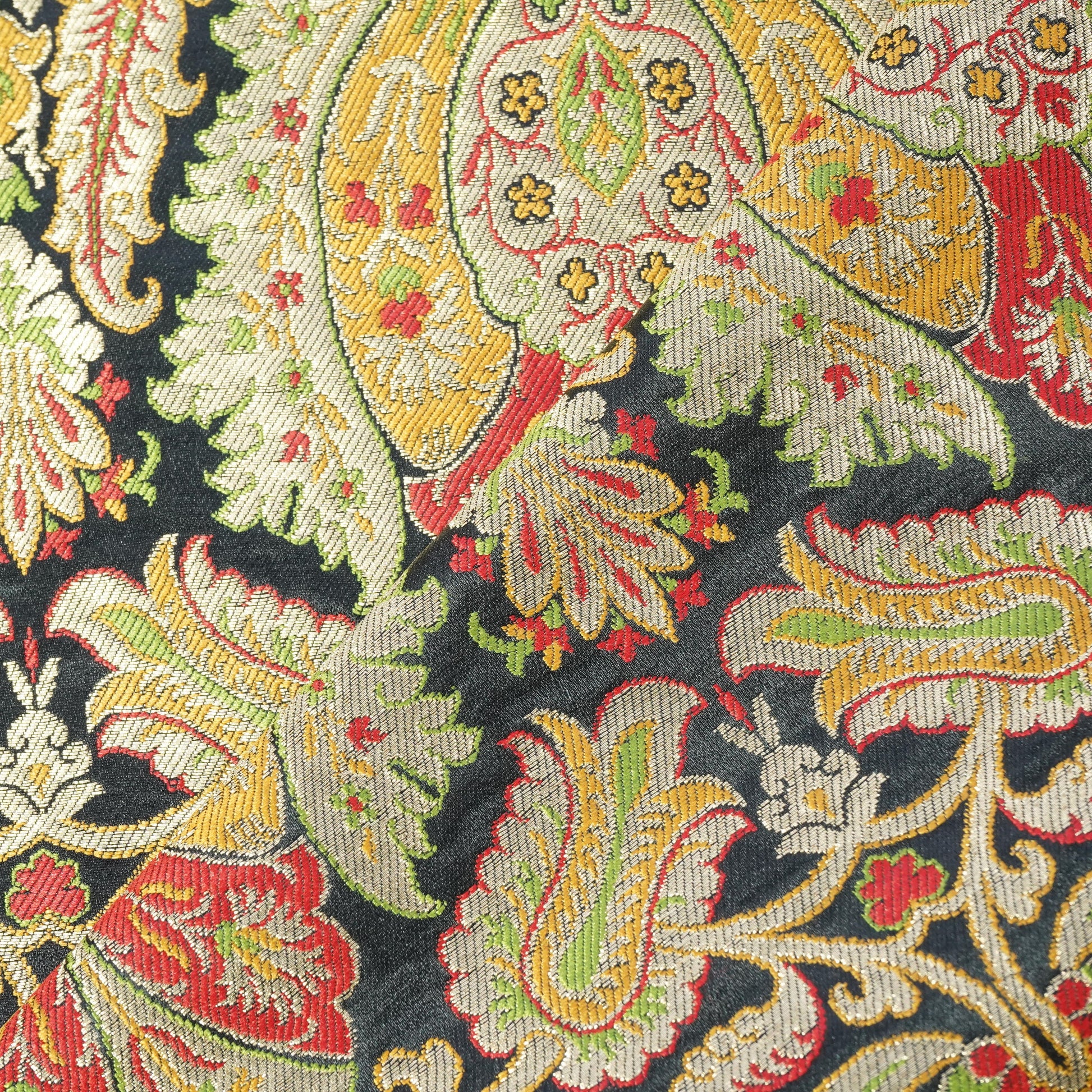 Black Khinkhwab Brocade Fabric 21926