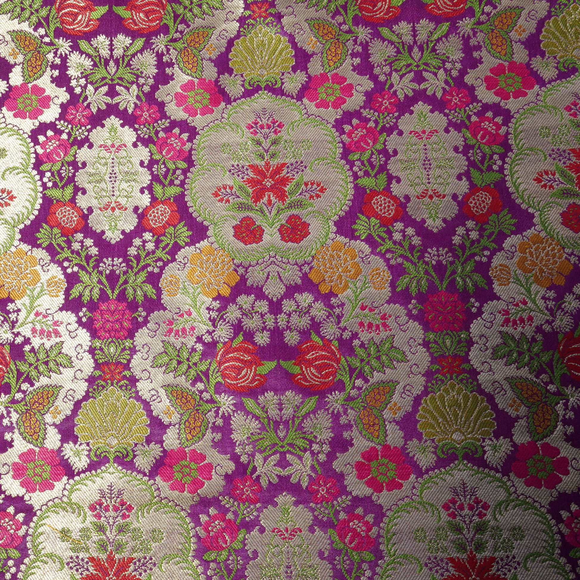 Purple Khinkhwab Brocade Fabric 21927