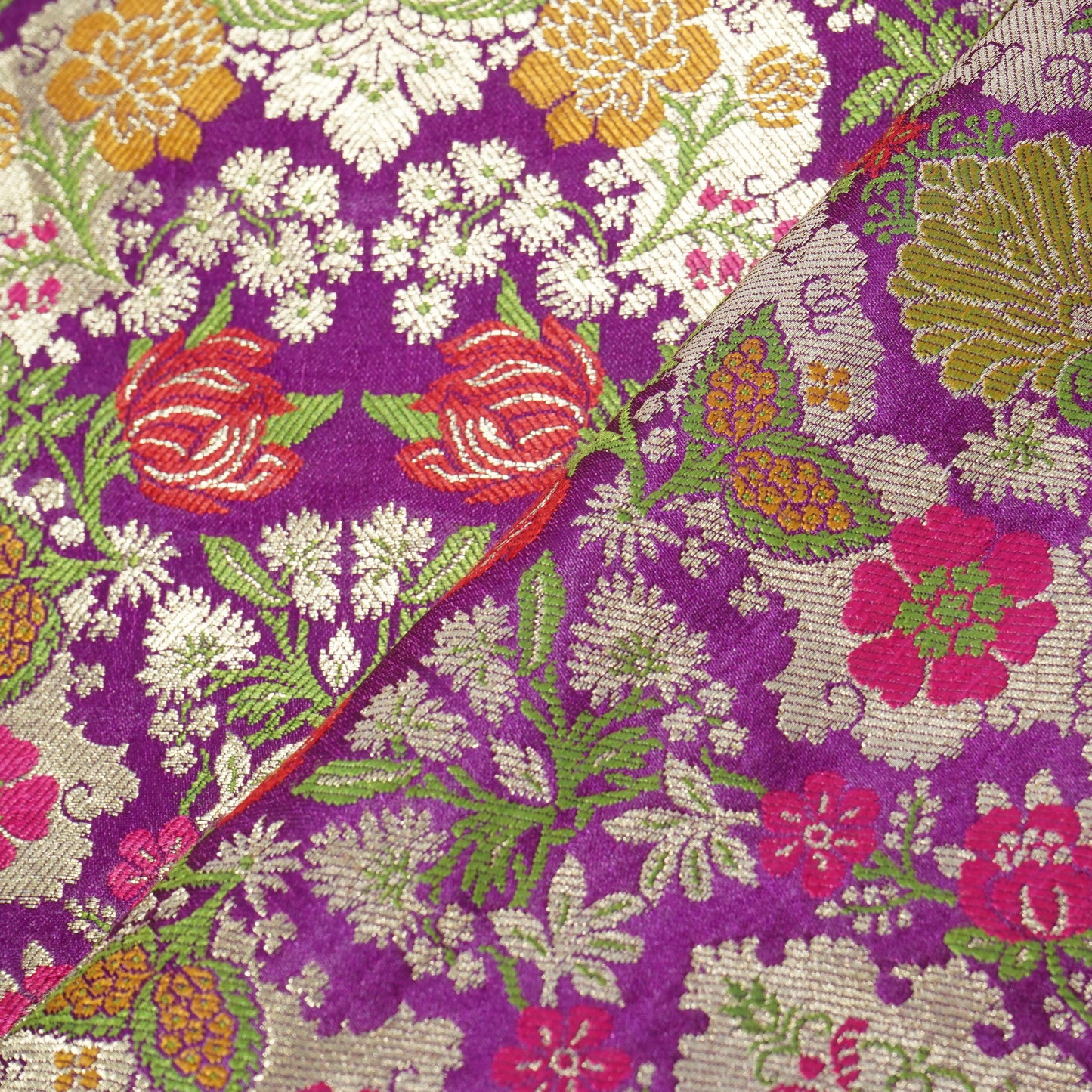 Purple Khinkhwab Brocade Fabric 21927