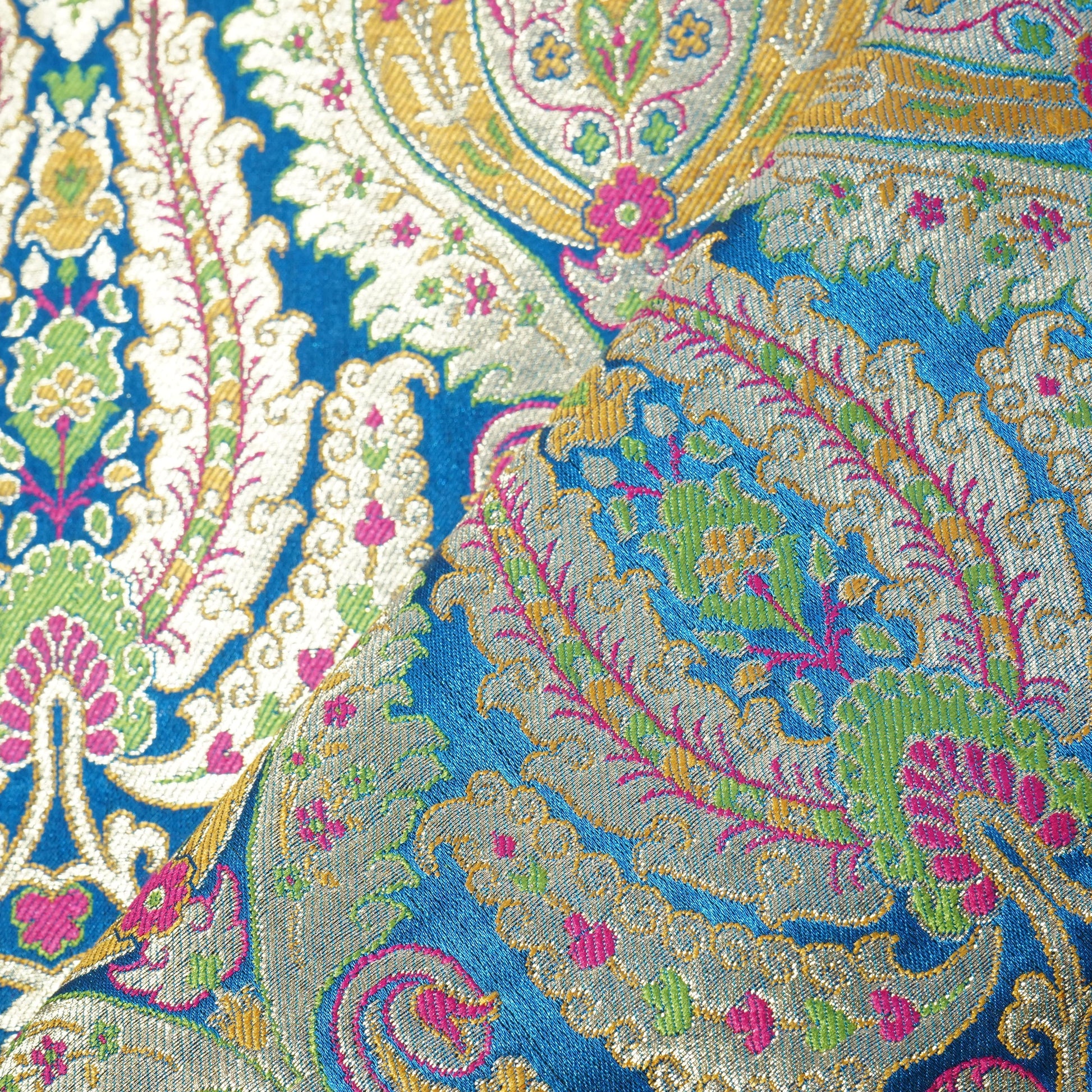 Blue Khinkhwab Brocade Fabric 21925