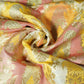 Yellow Paisley Zari Chanderi Fabric