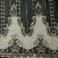 Black Cutdana & Sequins Embroidery Organza Fabric