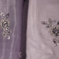 Lavender Cutdana & Sequins Embroidery Organza Fabric