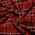 Dark Red & Black Check Tweed Fabric