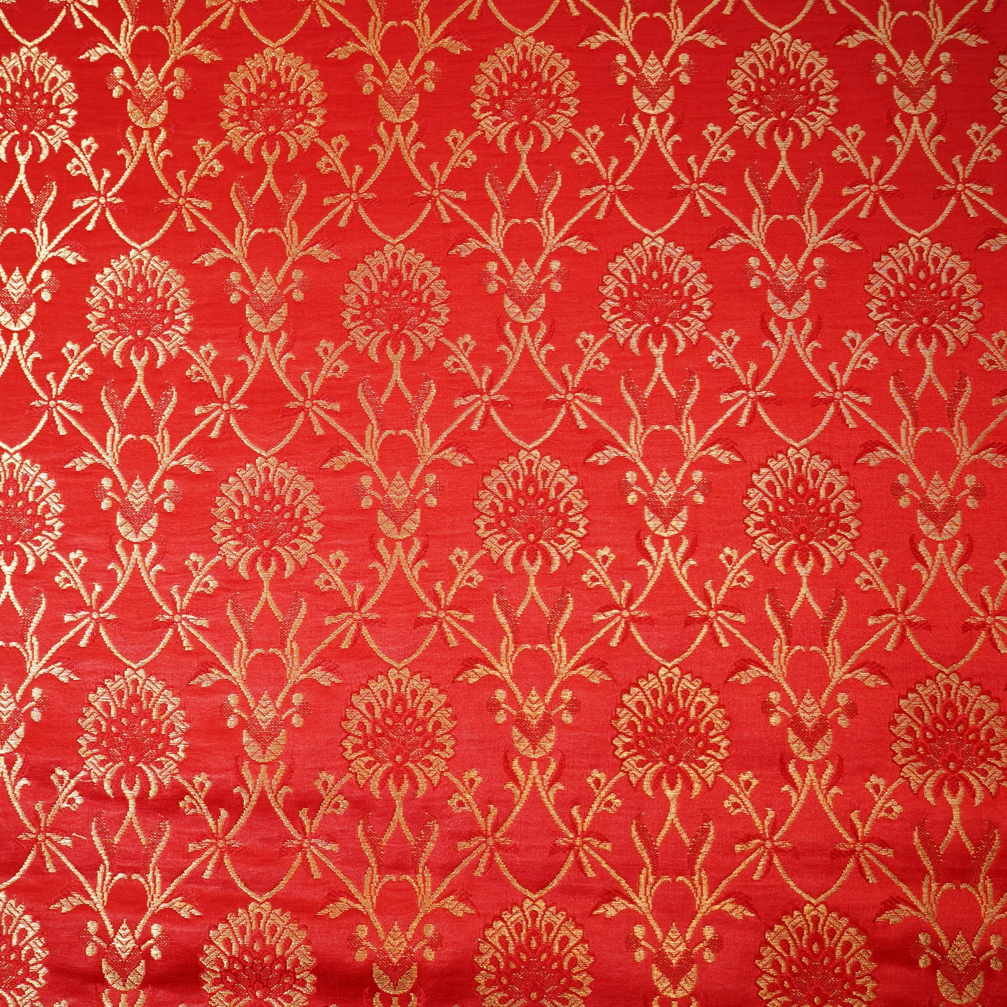 Red Banarasi Brocade Fabric 19219