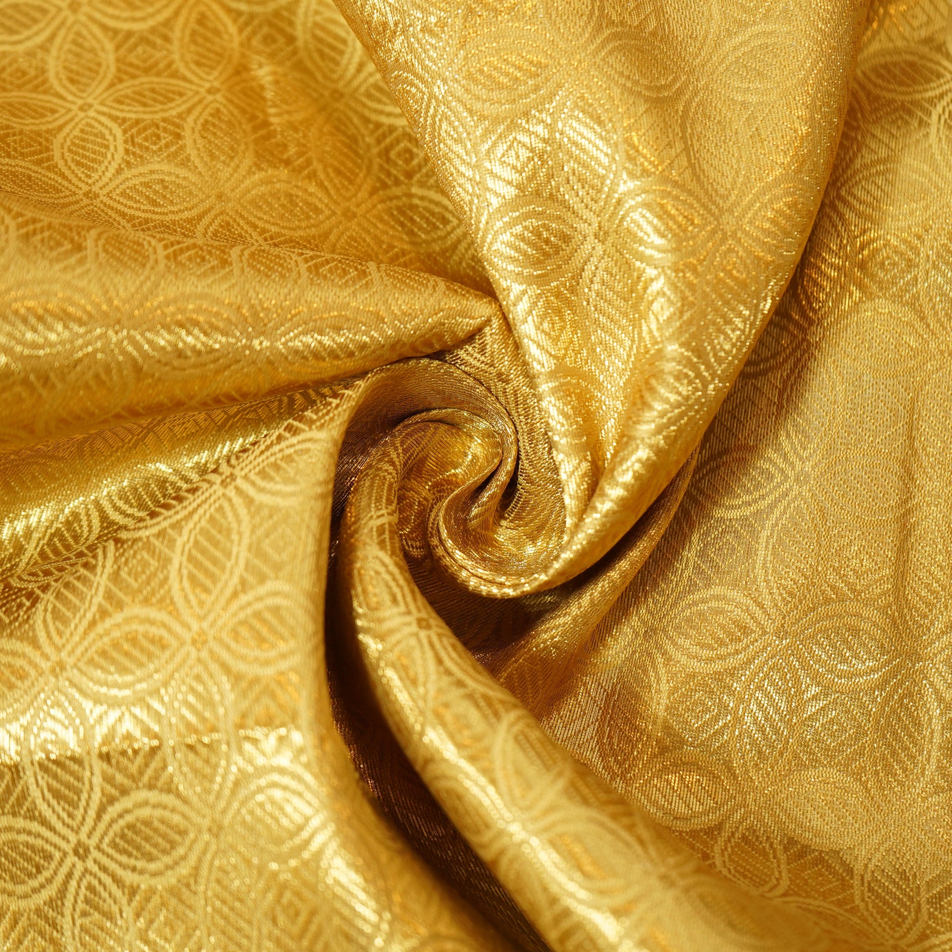 Golden Zari Tanchui Brocade Fabric 19194