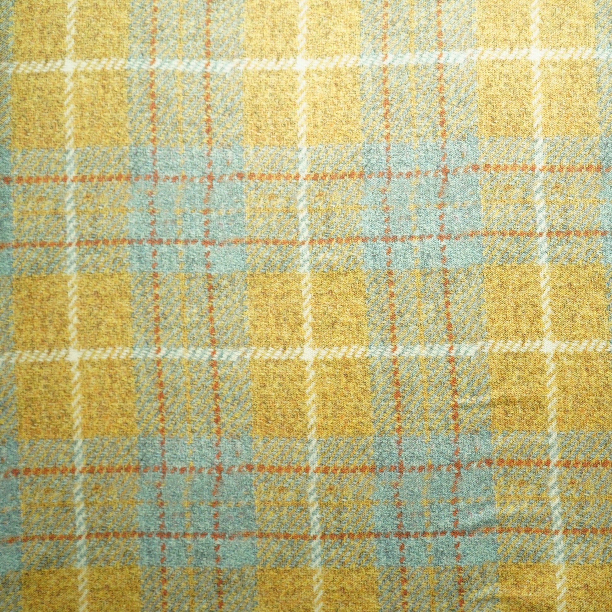 Mustard & Grey Check Print Pashmina Fabric