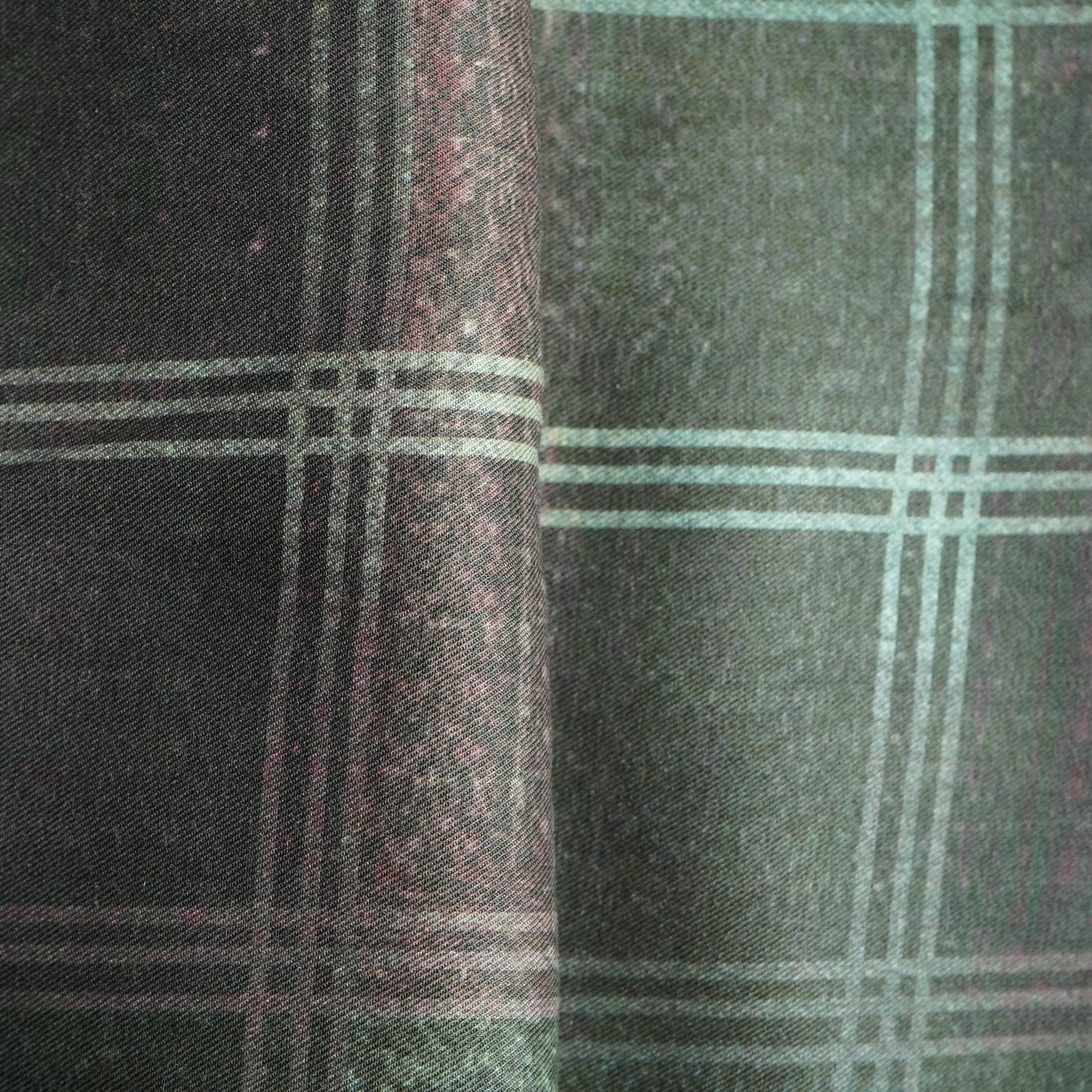 Brown & Pink Check Print Pashmina Fabric