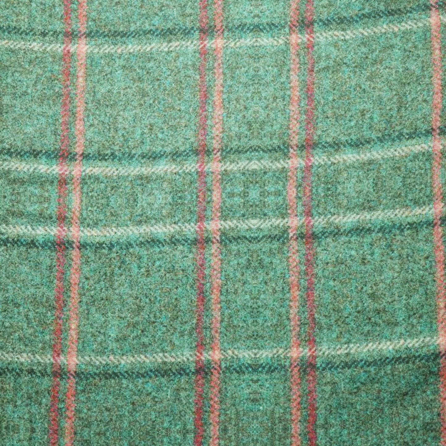 Powder Blue Check Print Pashmina Fabric