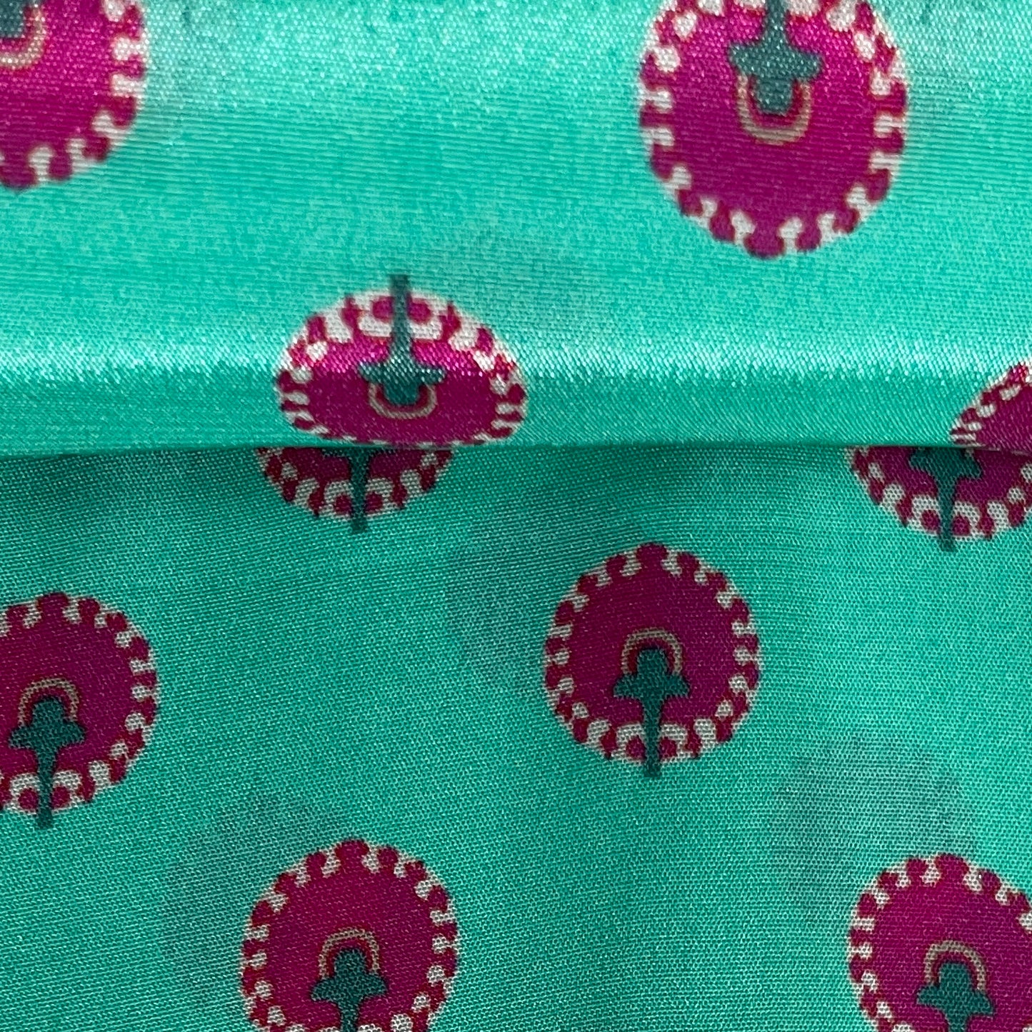 Mehndi Green Geometrical Print Pashmina Fabric 20969