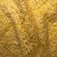 Premium Yellow 3D Abstract Floral Embroidery Schiffli Crepe Fabric