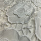 Premium White 3D Floral Sequins Embroidery Schiffli Crepe Fabric