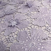 Premium Purple 3D Floral Embroidery Schiffli Crepe Fabric