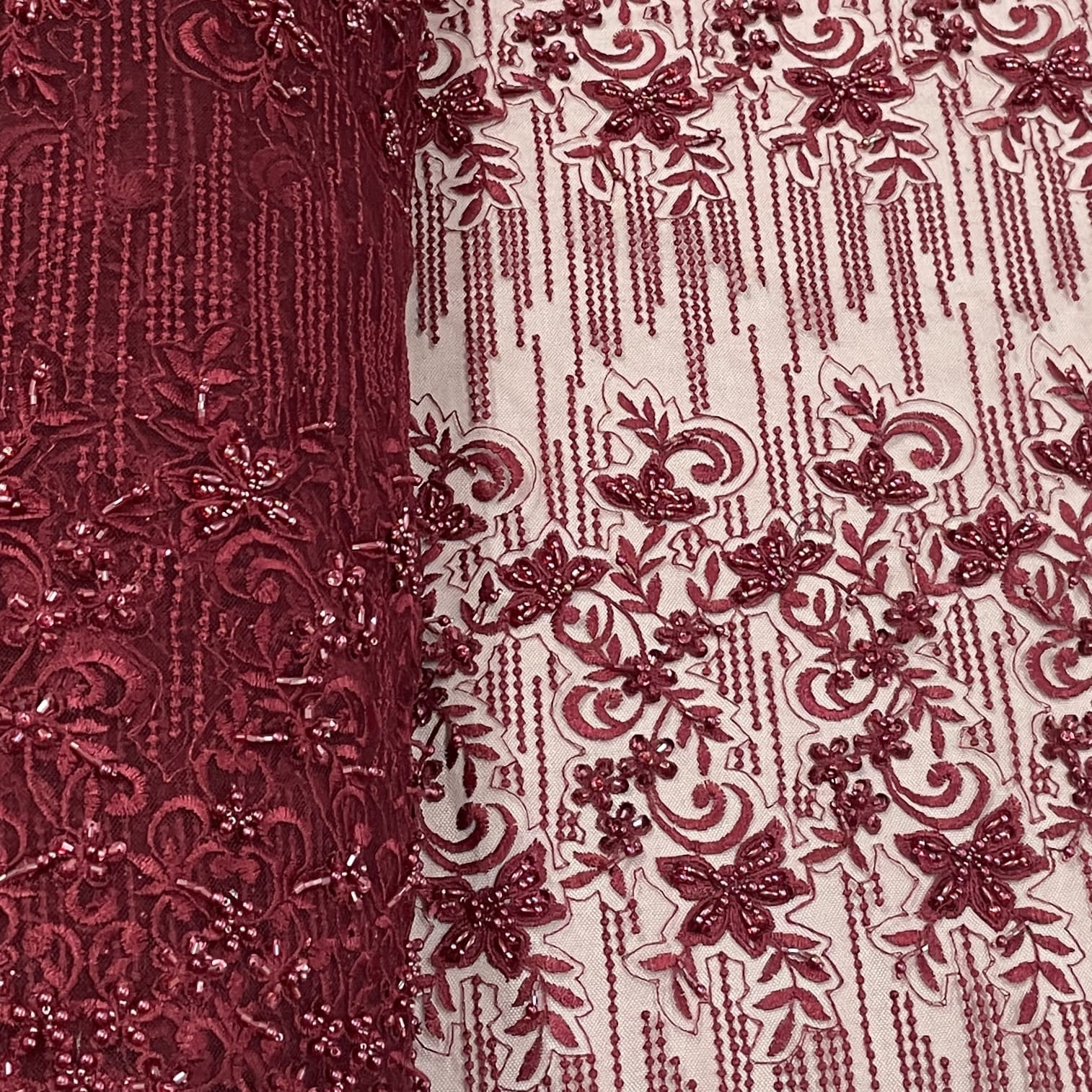 Maroon Net Fabric 