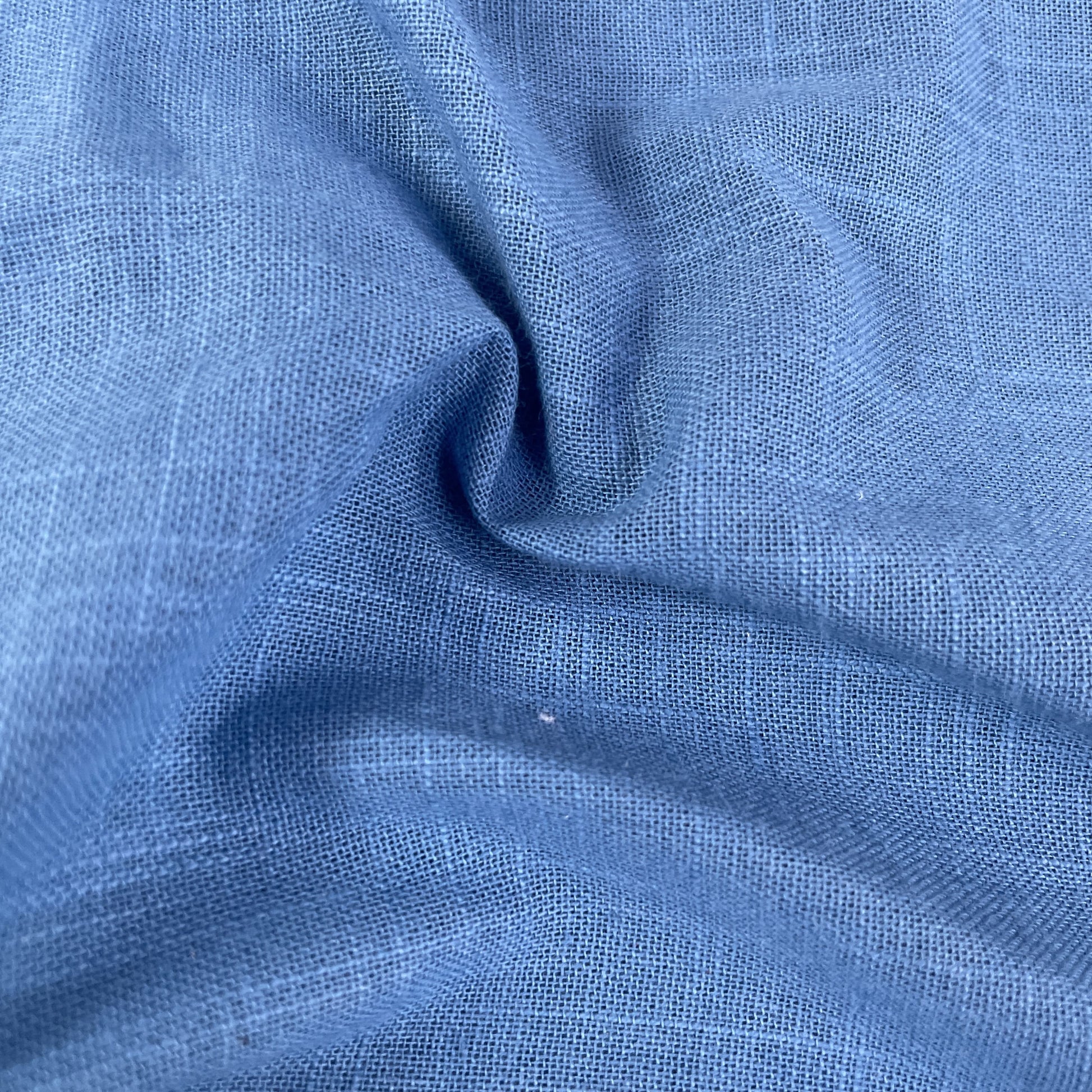 Exclusive Cotton Linen Slub Neavy Blue Solid Fabric Fabric