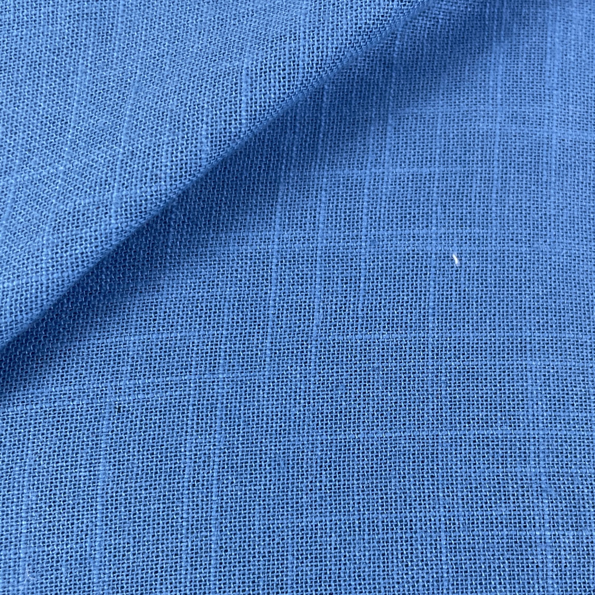 Exclusive Cotton Linen Slub Neavy Blue Solid Fabric Fabric