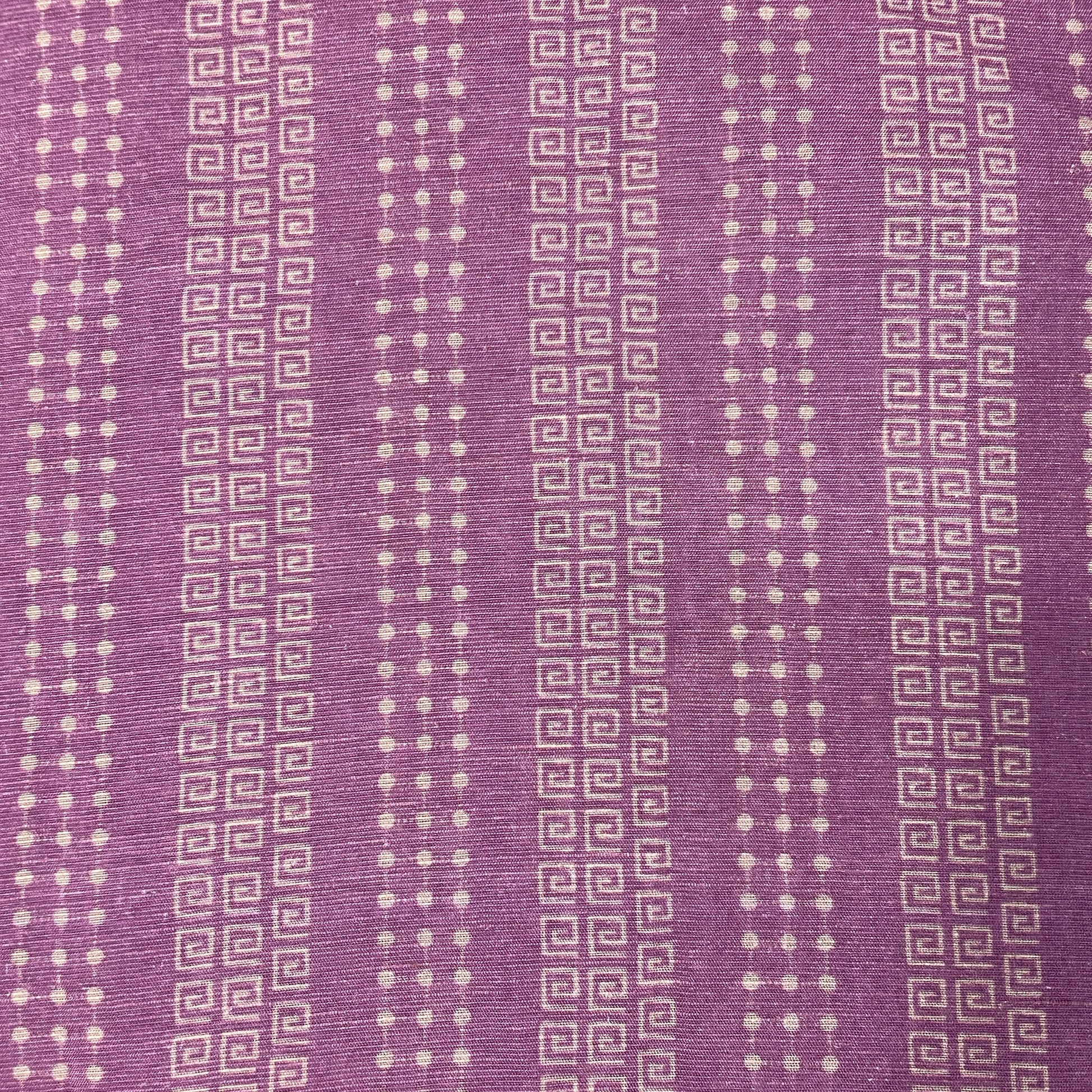 Exclusive Linen Organza Purple Geomatrical Print Fabric