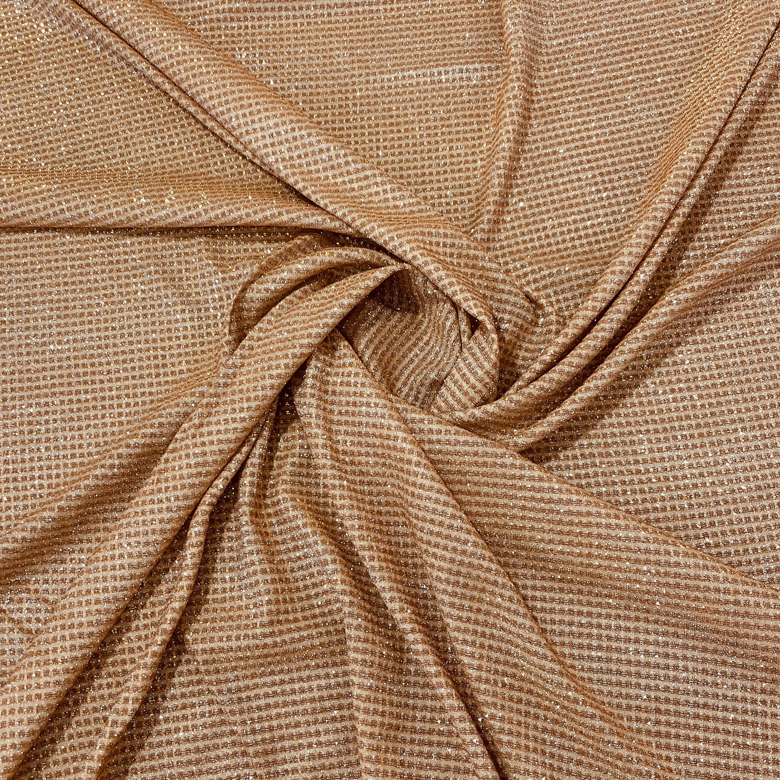 Light Pink 3D Shimmer Foil Imported Knit Lycra Fabric