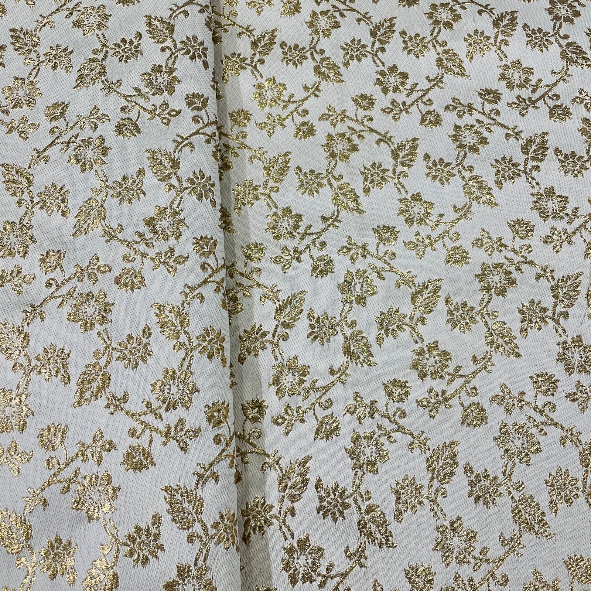 Exclusive Beige Floral Brocade Jacquard Fabric