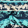 green black abstract print crepe fabric