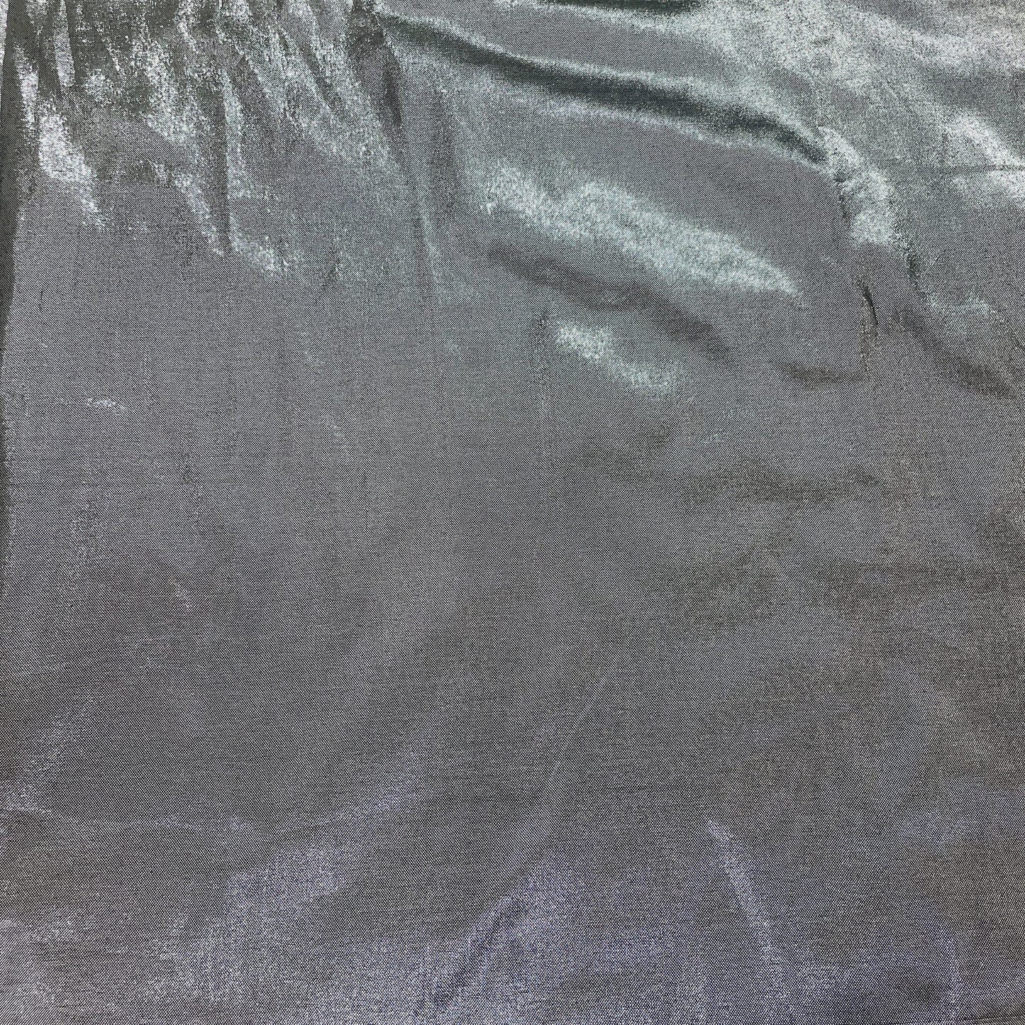 Silver Solid Shimmer Banarsi Satin Brocade Fabric